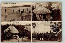 17268 O2091 Ahrensdorf b Templin - Neu Afrika Freibad Lübbesee Kral-Hütten