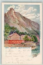 06502 O4308 Bodetal 1899 - Berggesicht Köngsruhe sign.O. Kretschmar
