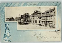 38678 W3392 Clausthal-Zellerfeld 1902 - Kronenplatz Mädchen mit Obstkorb