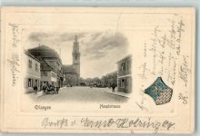 91052 W8520 Erlangen 1902 Prägedruck Hauptstraße Wappen