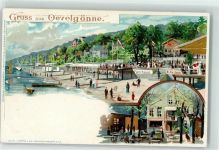 23730 W2430 Oevelgönne in Holstein Lithographie Gasthaus Fährhaus Gartenwirtschaft