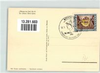 W8000 München Portraitaufnahme des Führers Männer der Zeit Nr. 92 Fotograf Joh. Marx Sonderstempel Tag der Briefmarke 1943 Hitler 1943 Foto AK