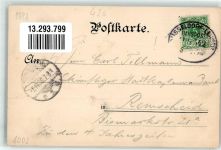 42651 W5650 Solingen 1898 Lithographie Hauptpost Ev. Kirche Bahnpost Düsseldorf - Zg. 542