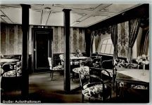Großer Aufenthaltsraum Interieur Zeppelin Foto AK