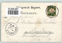 47623 W4178 Augsburg 1897 Lithographie Gasthaus Nervenheil AK
