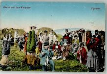 Karpaten Geiger Familienfest Zigeuner 1916 Gebrauchsspuren