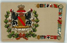 Baden Wappen 1907 Prägedruck
