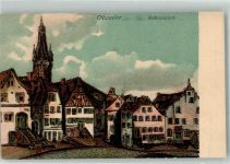 66564 W6682 Ottweiler 1907 Künstlerkarte Rathausplatz