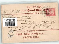 Java Djawa 1913 Foto AK Hotel Rijswijk Batavia