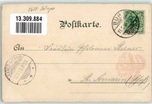 42651 W5650 Burg a d Wupper 1899 Lithographie Schloss Burg Wappen Brezeln