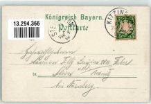 97318 W8710 Kitzingen 1898 Lithographie Rathaus Königsplatz Falterturm