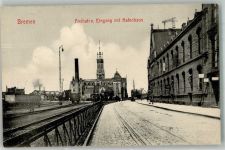 28195 W2800 Bremen 1911 Foto AK Hafen hafenhaus