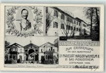 W6990 Bad Mergentheim Erinnerung an den Aufenthalt 1909 AK Adel Kaiser Wilhelm II
