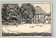 37699 W3476 Fürstenberg , Weser - Bauernhof Hühner signiert