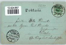 01558 O8280 Großenhain , Sachs 1898 Mondschein Bahnhofstraße