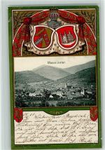 68290 Masevaux Masmünster 1901 Lithographie / Prägedruck Passepartout