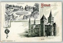 54290 W5500 Trier Lithographie Amphitheater Dom Siegel