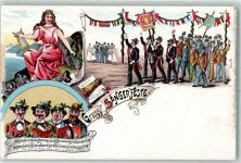 Gruss aus AK Sängerfest 1899 Lithographie