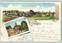 63450 W6450 Hanau 1904 Lithographie Frankfurter Tor