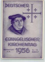 W6000 Frankfurt am Main Deutscher Evangelischer Kirchentag Kirchentag 1956 Künstlerkarte
