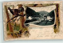 79733 W7883 Tiefenstein 1905 Prägedruck Albtal Auerhahn