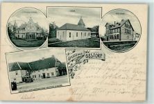 31832 W3257 Gestorf 1905 - Ilten`sches Schloss Kirche Neue Schule Gasthaus zum Weissen Ross