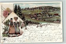 78112 W7742 St. Georgen im Schwarzwald - Volkstracht Eisenbahn