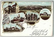 36110 W6407 Schlitz 1901 Lithographie Ottoburg Hinterburg Berleburg Hessische Trachten
