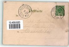 78112 W7742 St. Georgen im Schwarzwald 1894 Gebrauchsspuren Vorläufer Volkstracht Gewerbe-Halle Schwarzwälder Wanduhr Lithographie