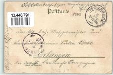 91217 W8562 Hersbruck Lithographie Schloss Rathaus Tor Gruss Blumen