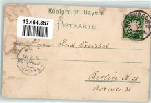 W8500 Nürnberg Gabentempel Schützen AK Schützenfest 1897 Lithographie