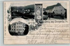 07768 O6901 Gumperda 1900 - Blick vom Blumenhügel Schloss