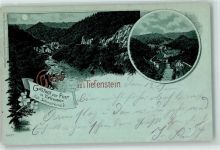 79733 W7883 Tiefenstein 1900 Lithographie / Mondschein