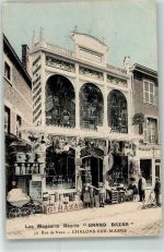 51000 Chalons-en-Champagne 1914 Gebrauchsspuren les Magasins Reunis Grand Bazar Rue de Vaux