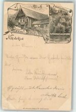 10115 W1000 Wannsee Lithographie Blockhaus Nikolskoe Nikolskoer Weg