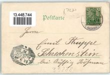 39288 O3270 Burg b Magdeburg 1900 Lithographie Denkmal Breiteweg Bahnhof Fabrik Kirche Blumen Kutsche Gruss