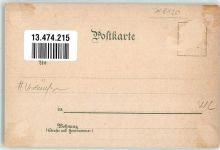 82319 W8130 Starnberg Gebrauchsspuren Gasthaus zur Eisenbahn Kirche Ruderboot Schiff Gruss Lithographie Vorläufer