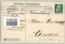 W8700 Würzburg 14. Bayer. Turnfest Juli 1912 Pferd Reiter Fahne sign Verlag Scheiner Privatganzsache