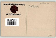 04600 O7400 Altenburg , Thür - Das goldene Herz Rosen Landesausschuss Rotes Kreuz signiert