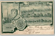 39288 O3270 Burg b Magdeburg 1900 - Berliner Tor Siegel