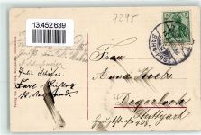 72280 W7295 Dornstetten , Württ 1906 - Marktplatz Brunnen Kirche Bahnpoststempel