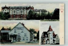 31029 W3211 Banteln 1911 Gebrauchsspuren Gräflich Benningsen`sche Mühle Hotel u. Restaurant Lindenhof Herrnehaus Lithographie