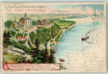 23714 W2423 Holsteinische Schweiz , Holst 1901 Lithographie Klimatischer Kurort 3 Hotels Dampfer