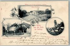 37603 W3450 Neuhaus im Solling 1904 Foto AK Hotel Kurhaus Früheres Hann. Jagd- Schloss Denkmal Bürgermeister Schrader
