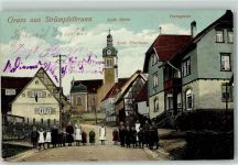 69429 W6935 Strümpfelbrunn - Kath. Kirche Pfarrhaus Postagentur Kinder Gruss