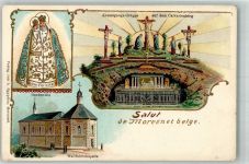 Moresnet Lithographie Wallfahrts- Kirche Calvarienberg