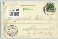 54655 W5524 Kyllburg 1897 - Vorläufer Bahnpost Köln - Saarbrücken Zug 160