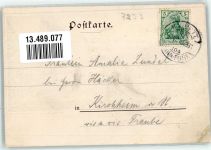 71272 W7253 Renningen Gebrauchsspuren Gasthaus zum Adler Hauptstraße Rathaus Pfarrhaus Bahnpoststempel