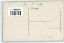 68700 Cernay Sennheim Künstlerkarte beim Bahnhof und Post sign.