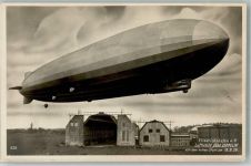 W7990 Friedrichshafen LZ 127 Luftschoff vor dem ersten Start 1928 Zeppelin Foto AK